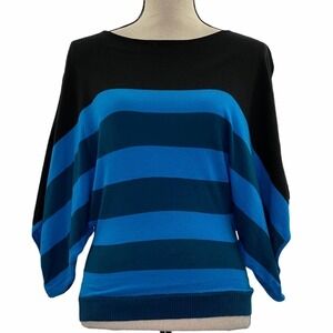 Inc International Concepts Blue Striped Sweater M